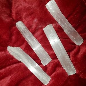 Raw selenite wands